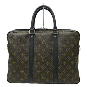 Louis Vuitton Voyage Macassar Document Porte Bag Brown